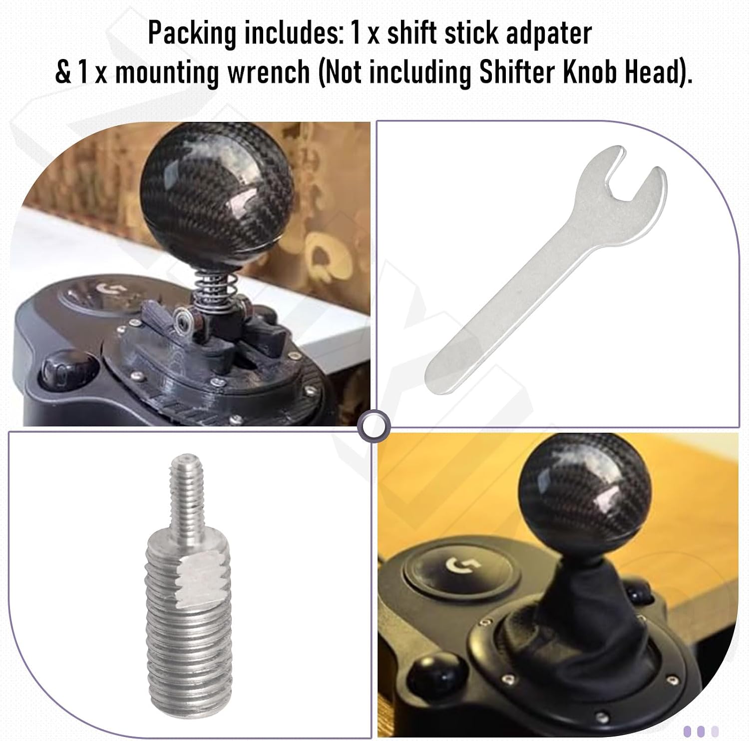 M10*1.5 Gear Shifter Adapter for Logitech G920 G29 G27 G27 Model W/Wrench image 3