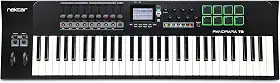 Teclado Controlador Nektar Panorama T6 - 61 Teclas, Pads Sensíveis à Velocidade e Pressão, USB, Preto
