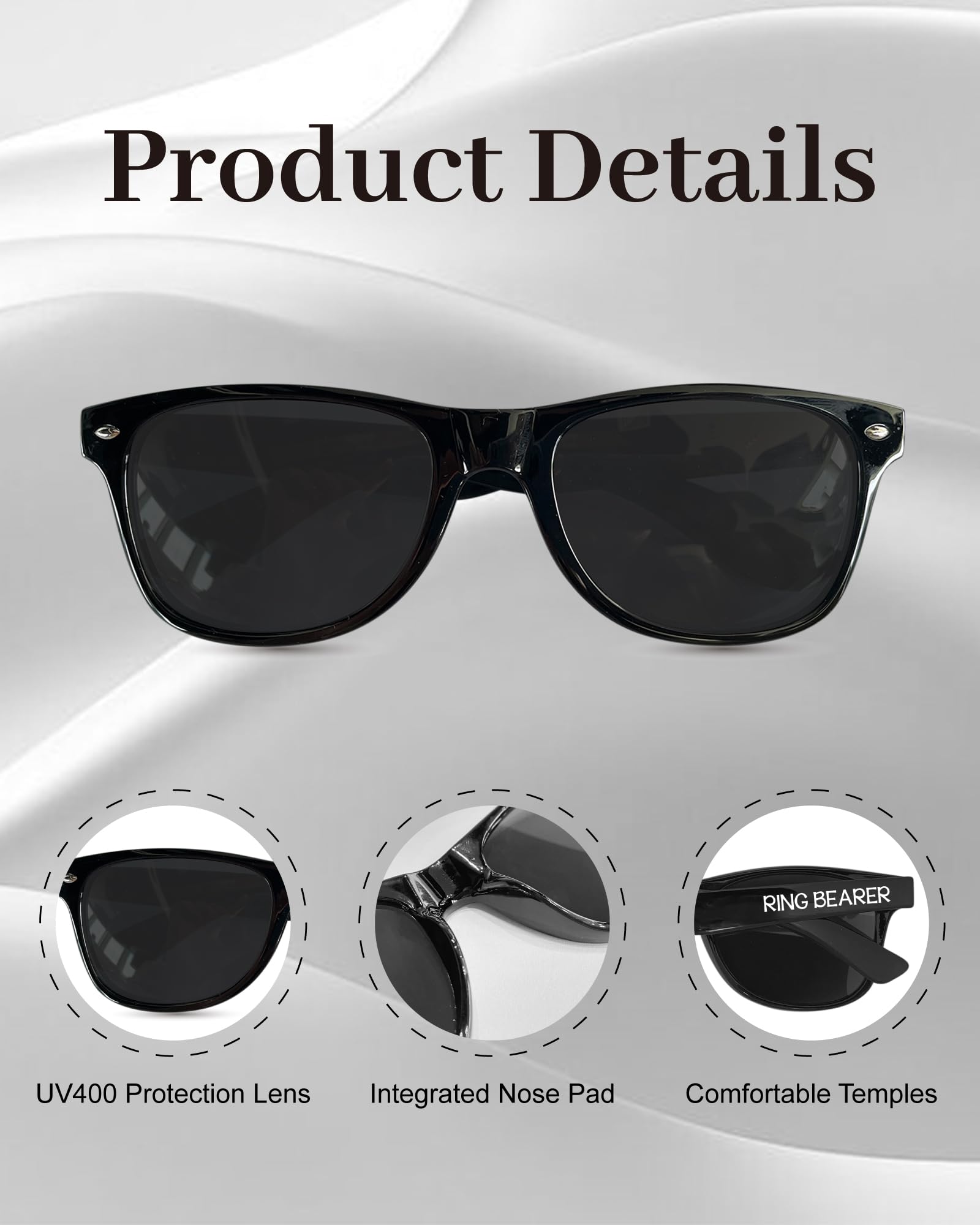 Ring Security Wedding Sunglasses, Ring Bearer Proposal Gifts for Little Boy, Flower Girl Wedding Gift