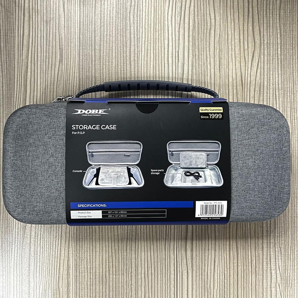 GERRIT PortaI - Funda de transporte, bolsa de almacenamiento portátil de EVA para consola de portal PS5, protección anticaídas, a prueba de golpes, para accesorios de juego remoto PS5/1038/1