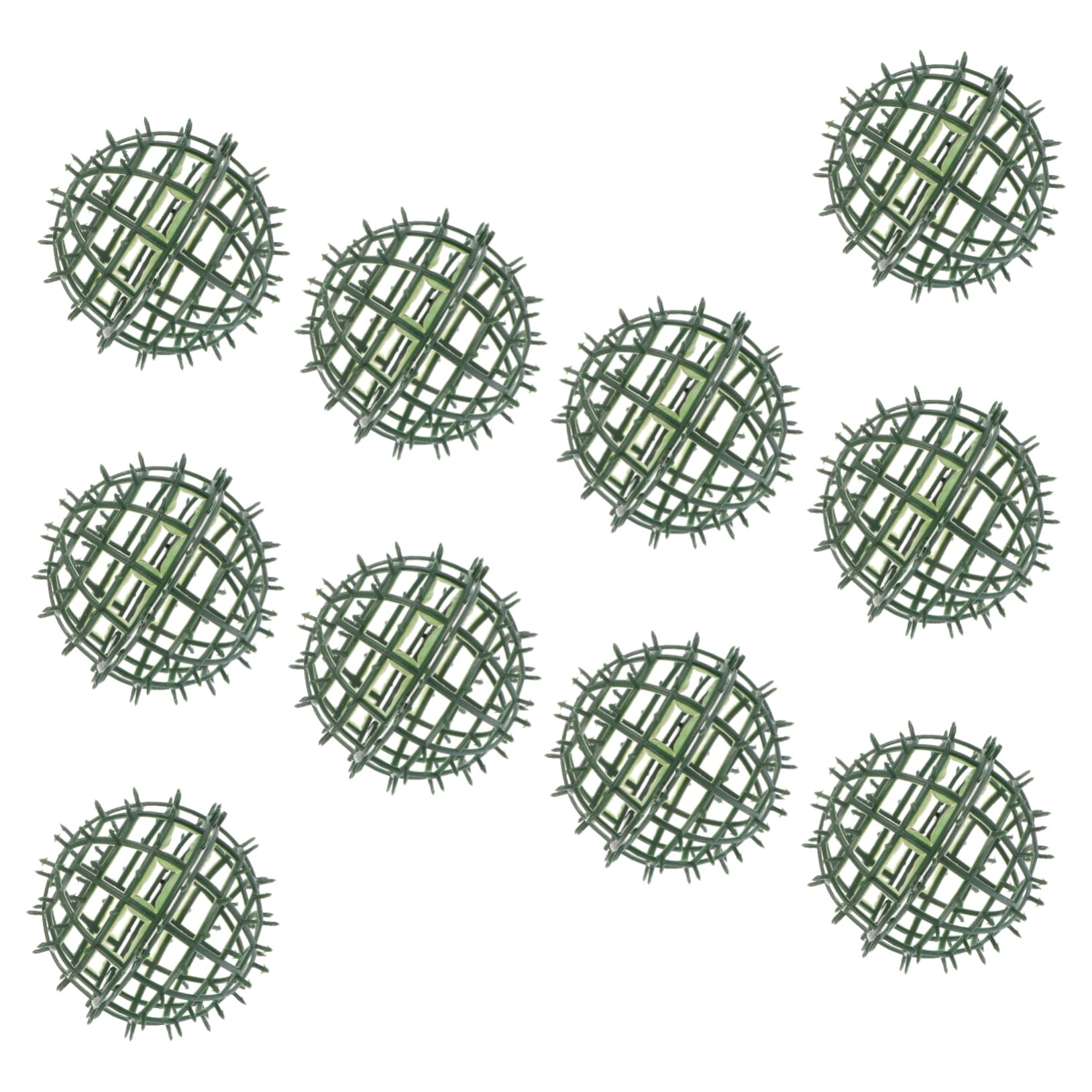 ORFOFE 10 Pcs Plastic Floral Ball Ball Rack floral cage topiary art works artificial grass ball frame flower holding rack topiary frame plant climbing frame DIY cage indoor 3d receptacle