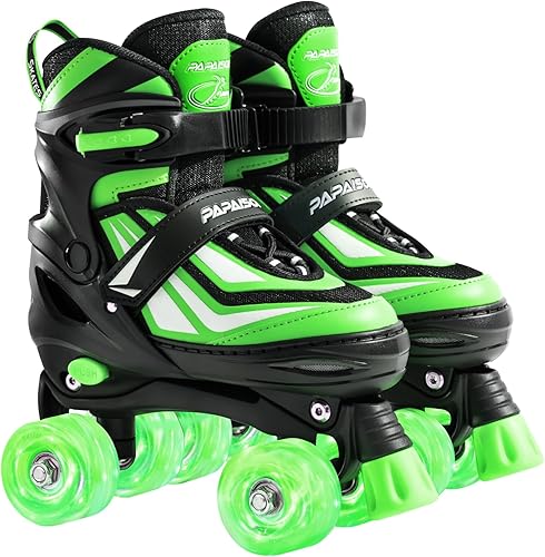 Miniatura 7 de PAPAISON Patines de ruedas para niños y niñas, patines ajustables de 4 tamaños con ruedas iluminadas para niños de 4 a 12 años