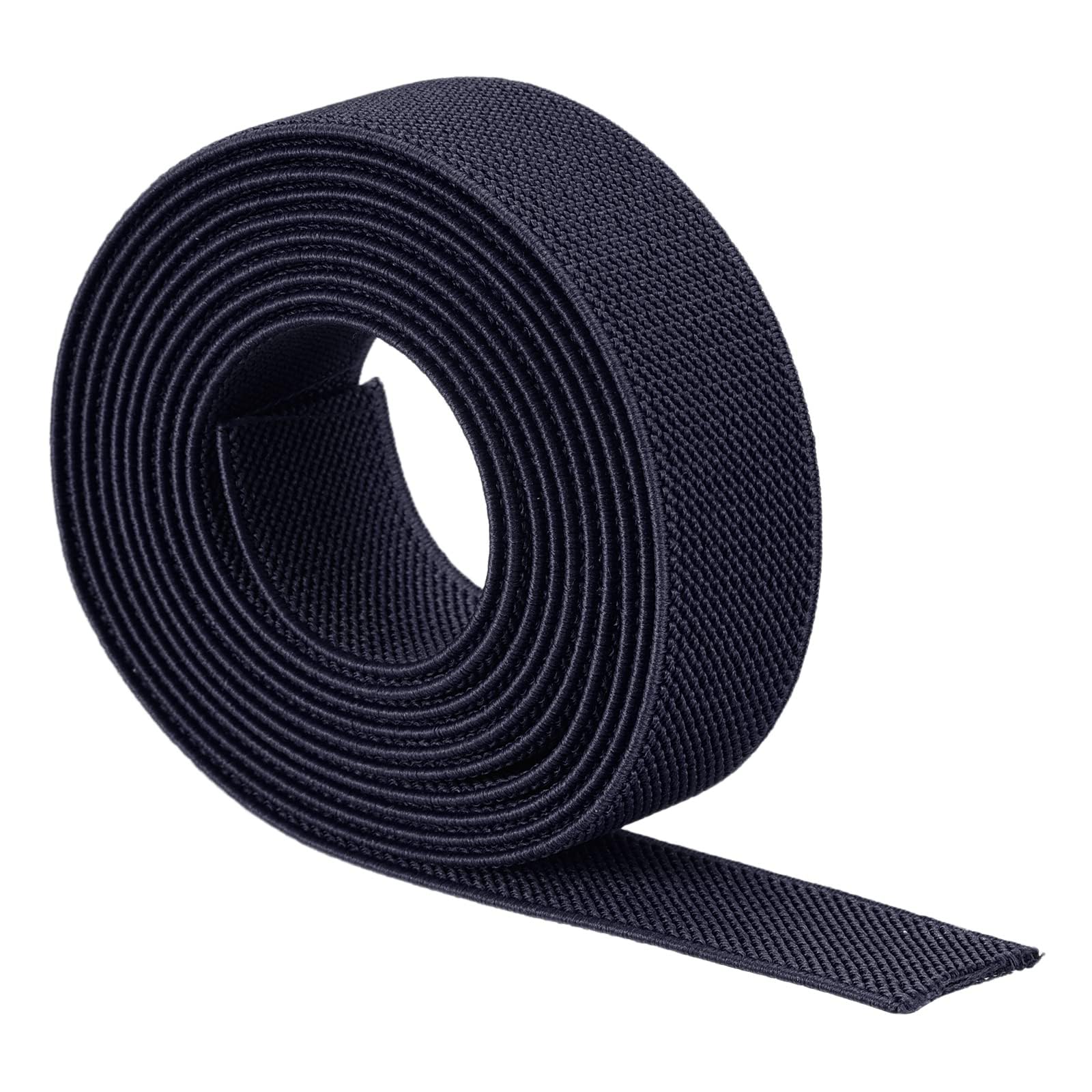 MACHSWON Elastic Bands for Sewing Navy Blue 1 inch 2 Yard High Elasticity Knit Twill 2.5cm Width Double-Side Spool Sewing Band for Waistbands Pants Clothes and Crafts DIY