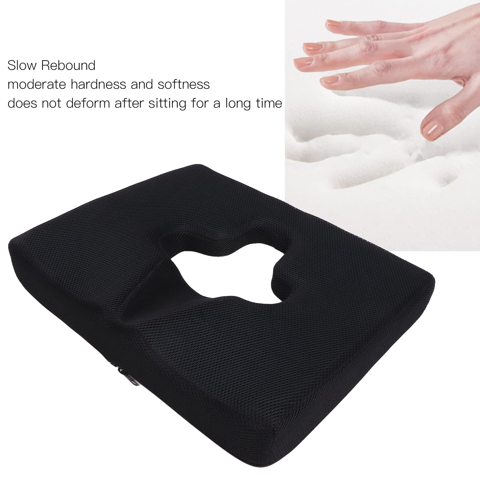 Cojín de Asiento Ortopédico, Gélido Antideslizante y Espuma Viscoelástica para Dolor de Coxis, Aumenta la Comodidad del Asiento, Ideal para Viajes y Trabajo en Oficina.