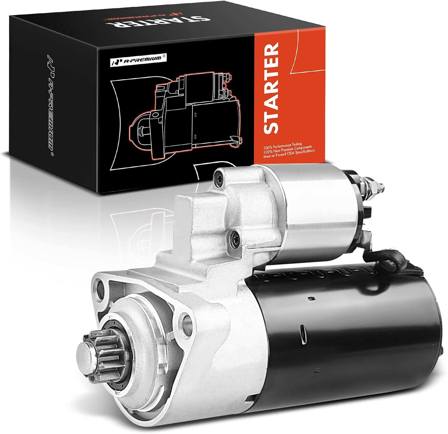A-Premium Starter Motor Compatible with Porsche Cayenne 2003 2004 2005 2006 V8 4.5L, 12V 1.7KW 10 Teeth Clockwise, Replace# 948-604-106-00, SBO0181, 410-24173