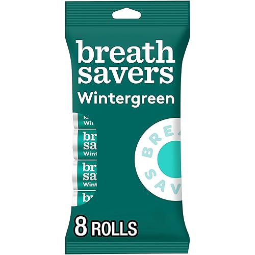 Miniatura 4 de BREATH SAVERS Wintergreen - Mentas de aliento sin azúcar envueltas individualmente rollos de 075 onzas 24 unidades