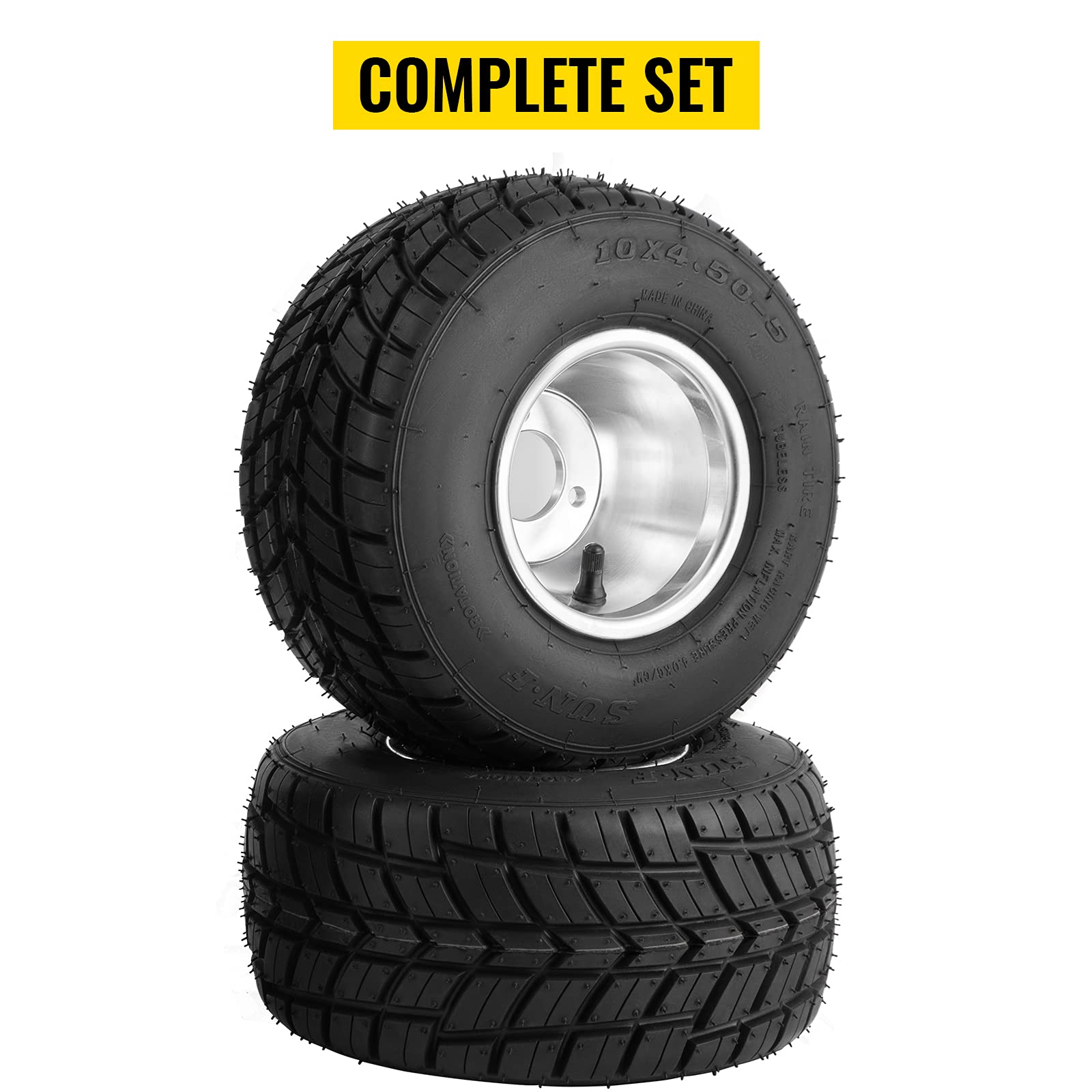 VEVOR Go Kart Tires and Rims, 2pcs Front Tires Rims, Go Cart Wheels and