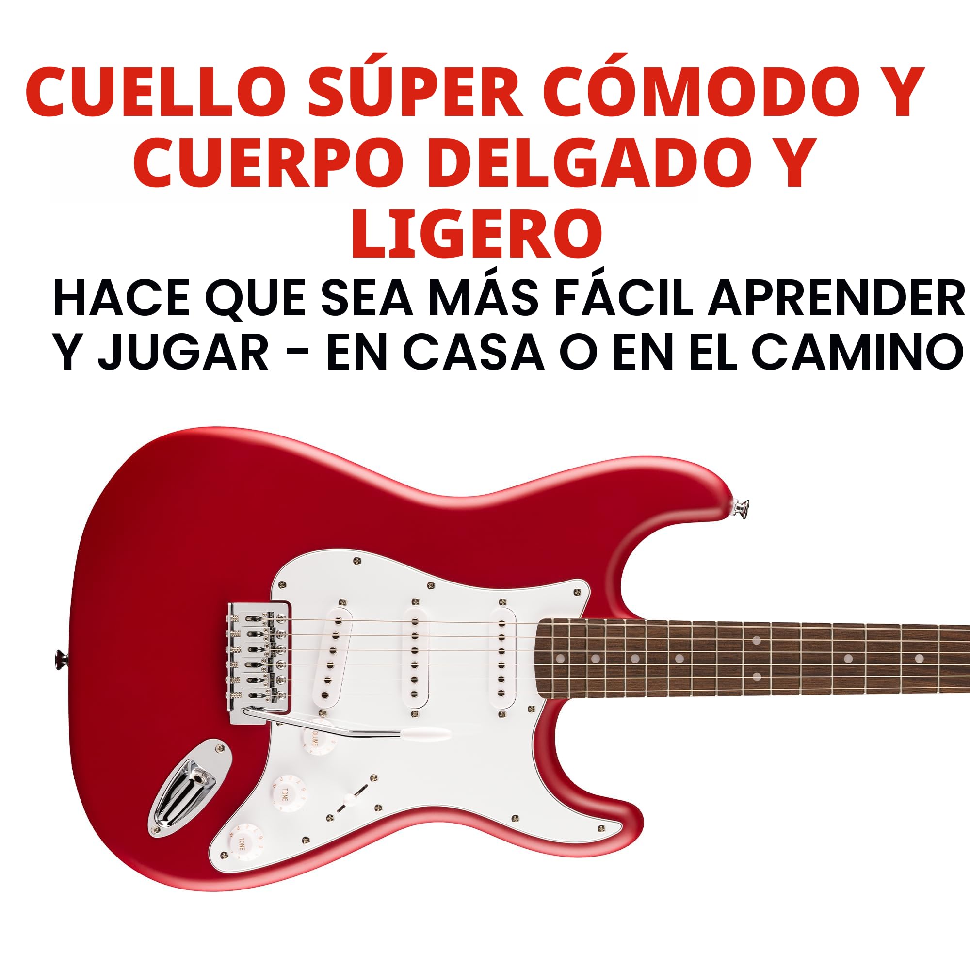 Amazon.com: Fender Squier Stratocaster - Guitarra eléctrica para