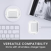 Vista 6 de kwmobile Funda transparente para auriculares compatible con Apple Airpods Pro 2 / Pro 1 - Funda de TPU para auriculares con soporte para teléfono