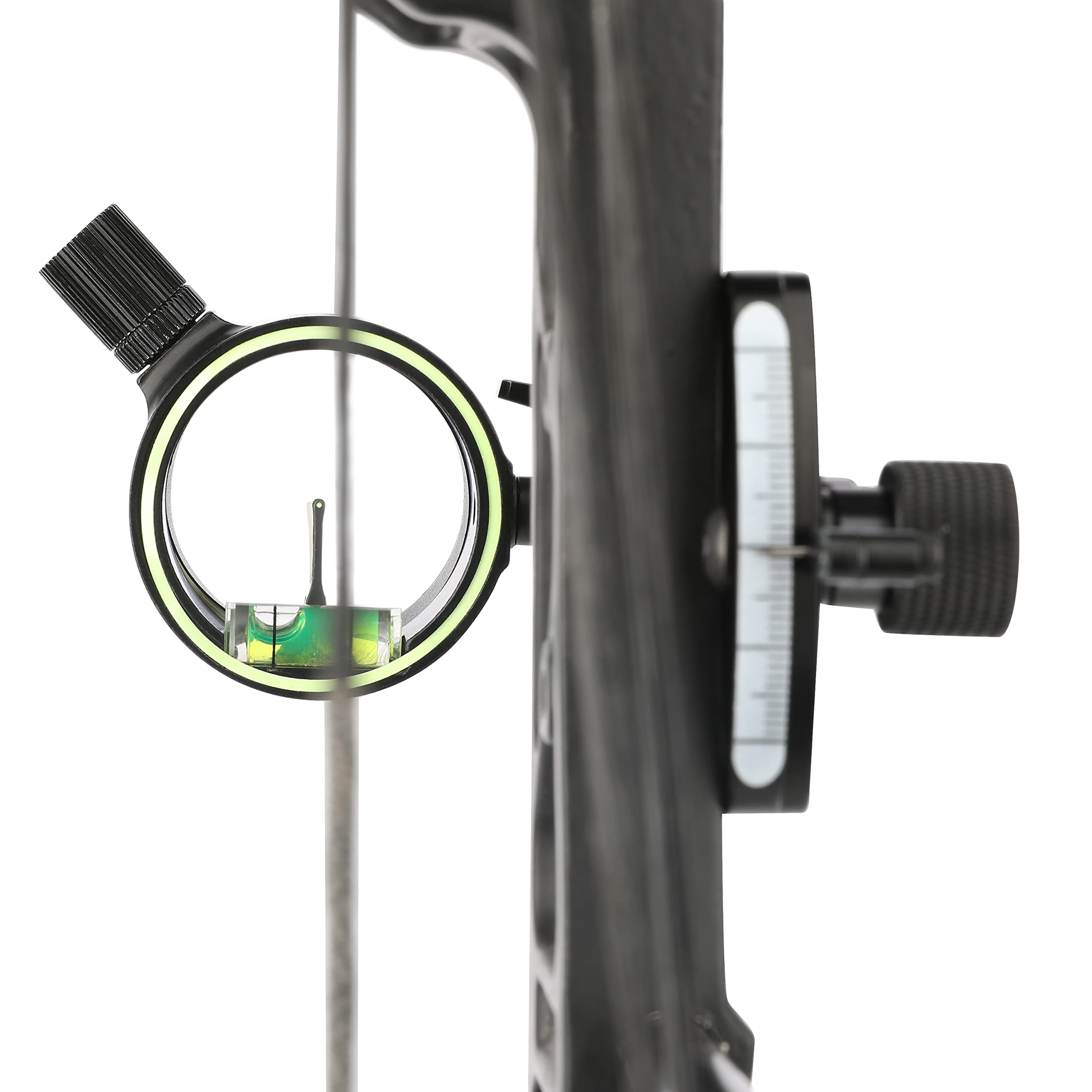 Viseur pour Arc à Poulies 1 Pin Micro Réglage 0.019" Fibre Optique avec Lumière de Visée