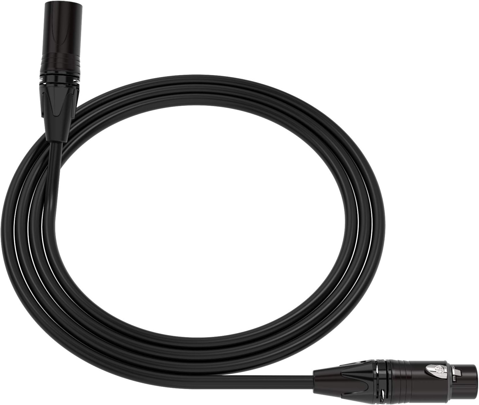 Mogami 2549 Professional Studio Microphone Cable | XLR Male 3-Pin to XLR Female 3-Pin | Neutrik Gold | 1 Feet | Black | Assembled in The USA