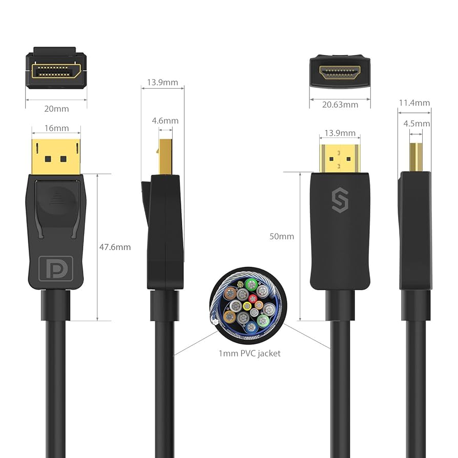 HDMI変換 Mini DisplayPort 1.2 - HDMI 1.4変換ケーブル／1m／4K30Hz