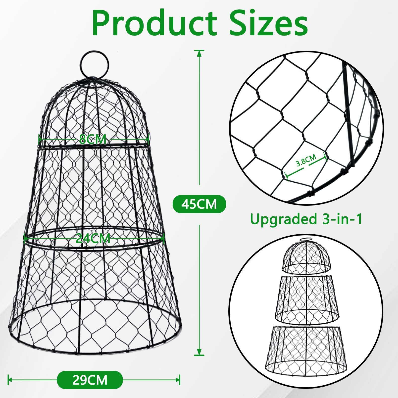 Lot de 6 cloches de jardin pour plantes 45 x 29 x 29 cm