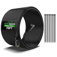 Vista 11 de Cable Ethernet Cat6 de 100 pies, cable de conexión Cat 6, cable de Internet Cat6, cable de red UTP, para interiores y exteriores, PoE, 24AWG CCA