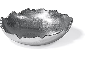 Red Co. Asymetrical Eye-catching Modern Silver Decorative Bowl