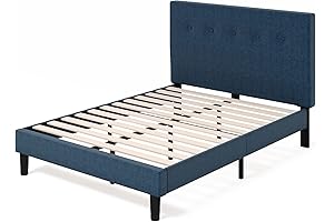 Plush Comfort and Sturdy Support: Zinus Omkaram Upholstered Bed Frame