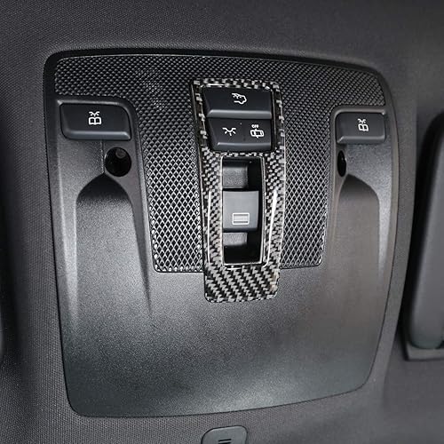 Miniatura 5 de LLKUANG Fibra de carbono suave del coche de la luz de lectura interior interruptor caja marco ajuste para Mercedes Benz CLA GLA A clase B W117 C117