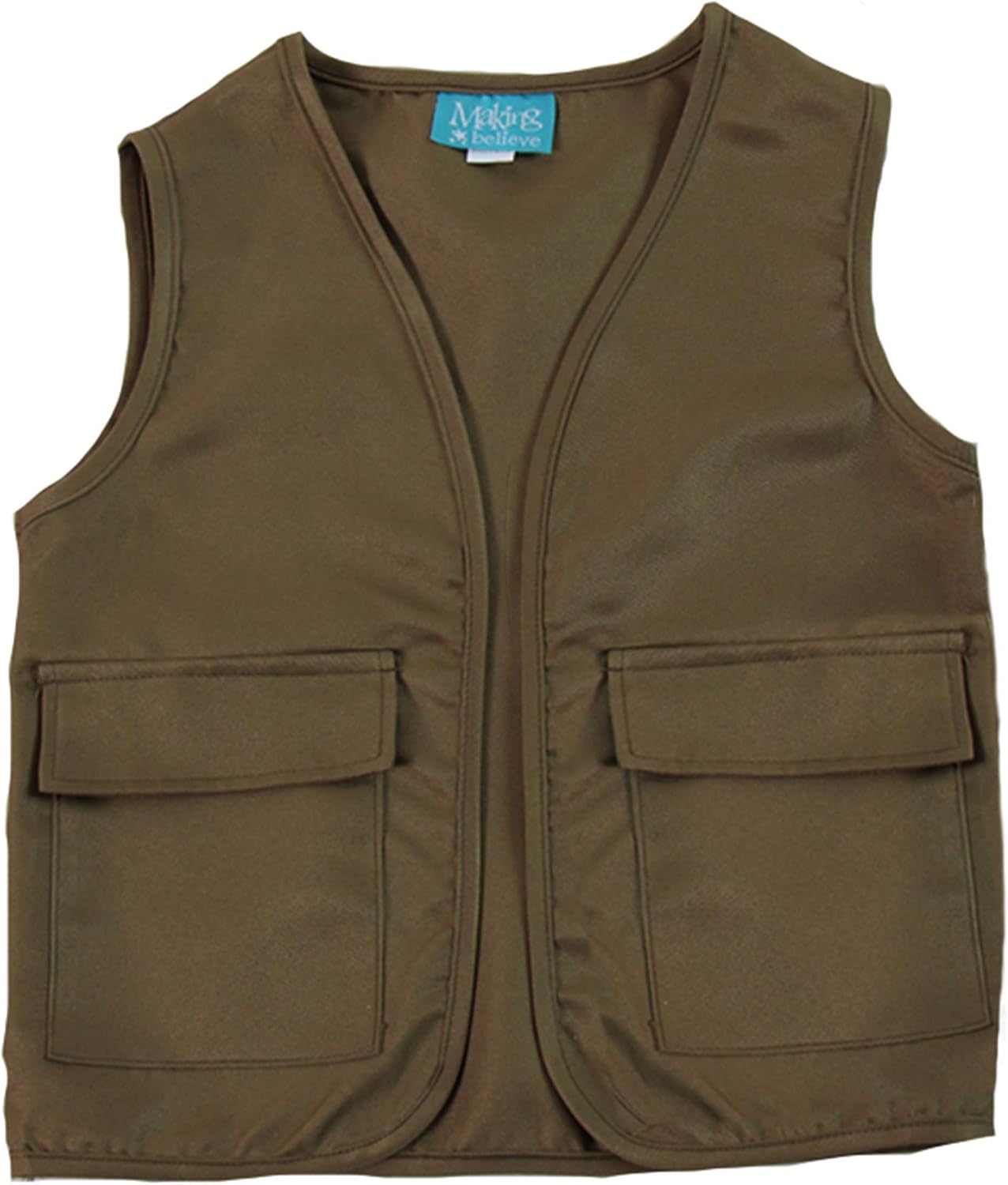 Making Believe Boys Vest & Toy Bag Set Size 5-8 Years (Khaki Olive - Polyester)