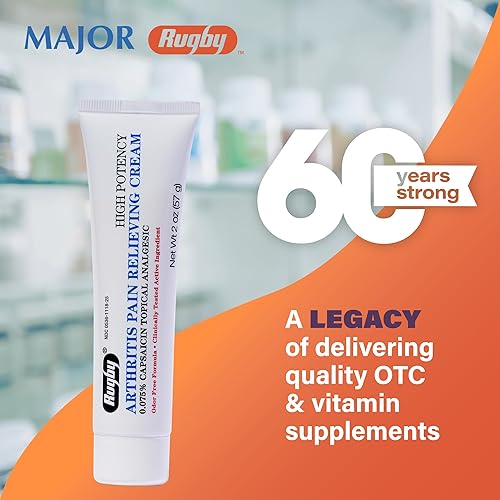 Miniatura 6 de Rugby Crema para aliviar el dolor de artritis de alta potencia, 2 onzas cada uno (paquete de 4)