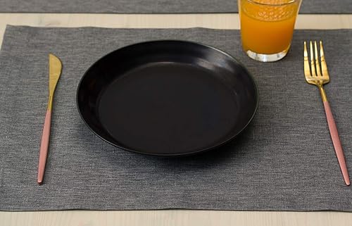 Miniatura 7 de Camino de mesa negro de 48 pulgadas, bufanda impermeable para aparador, camino de mesa de café para exteriores, elegantes caminos de mesa para