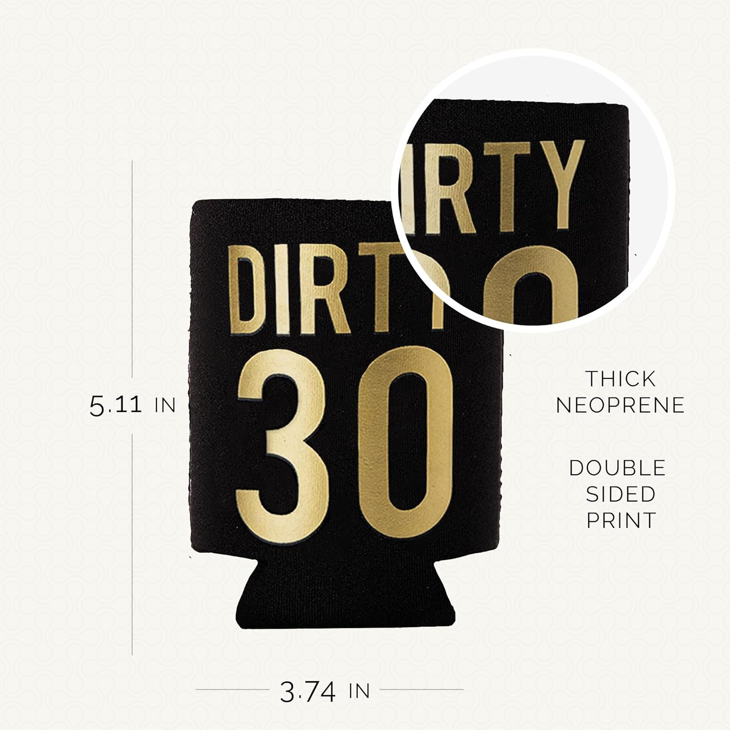 Dirty 30 Birthday Party Stadium Cups & Can Coolers with 1 Gold "It's My Dirty 30" Cup & Can Cooler, Set of 12, 16oz