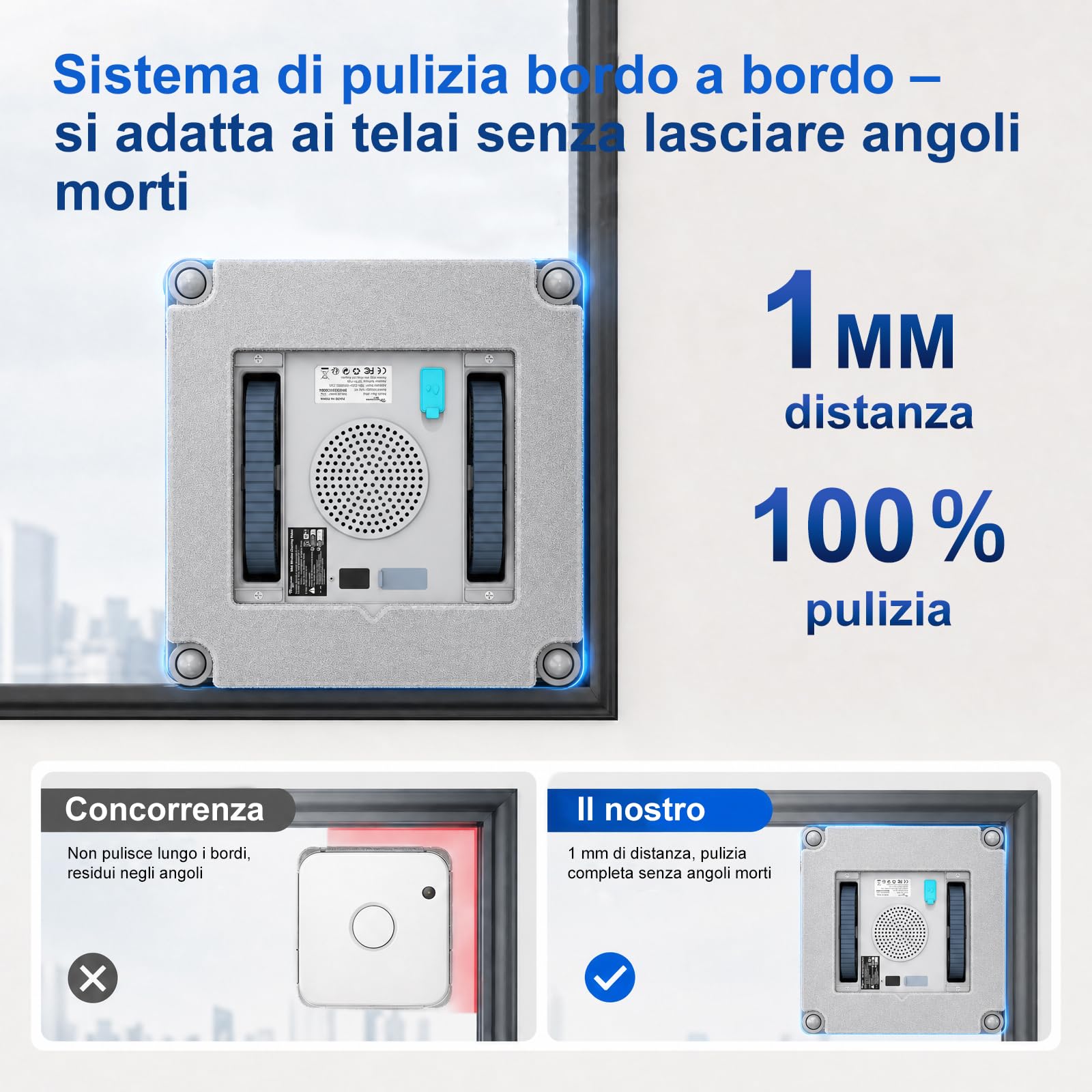 Robot Lavavetri con Doppio Spruzzo Automatico e Telecomando | 4 ugelli a spruzzo, pompa dell'acqua, 4 modalità di pulizia, telecomando, aderenza sicura
