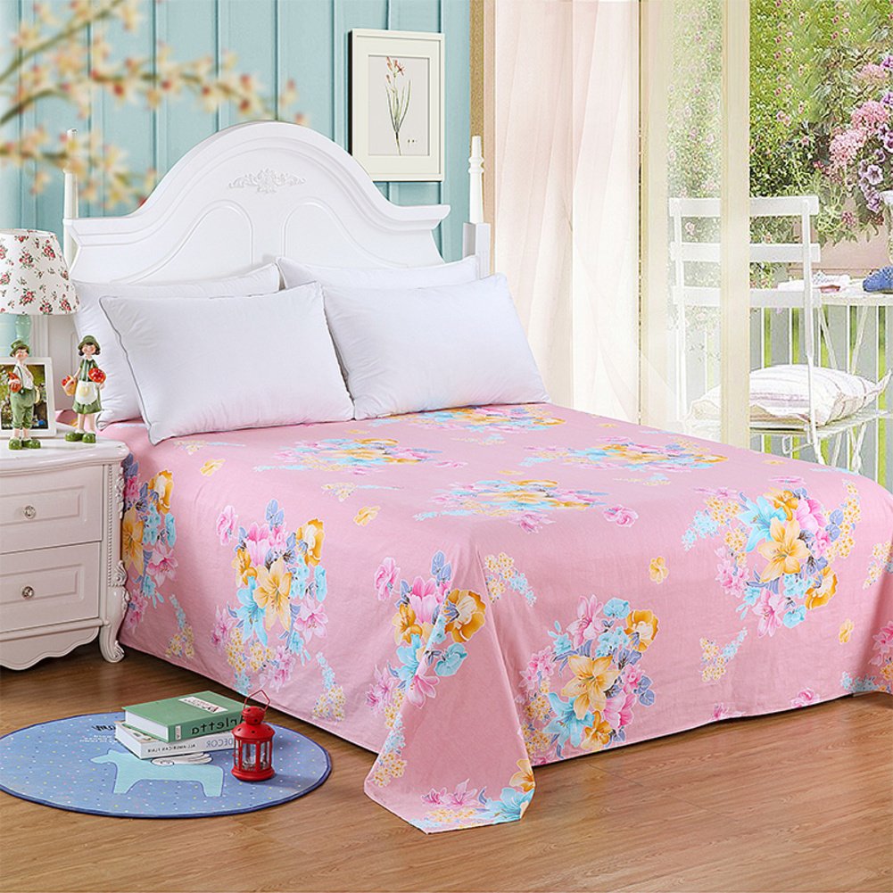 Abrasif grattages pur coton linge de lit double draps plats 200x230cm respirant