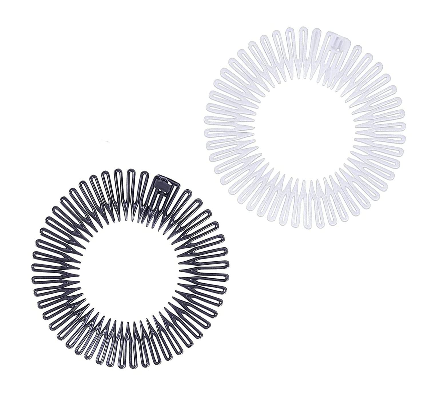 Via Mazzini 90 Style Zig Zag Spiral Flexible Stretchable Combs Headband Cum Hair-Tie | With Teeth | Usage Everyday Wear, School, Workout, Sports | For Women And Girls (HairAccessory0035) 2 Pcs (B0C17C4THR) Amazon Price History, Amazon Price Tracker