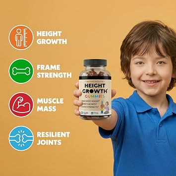Height Growth Gummies , Multivitamin for Kids, Teens Boy & Girl, Adults to Boost Height & Strong Bones