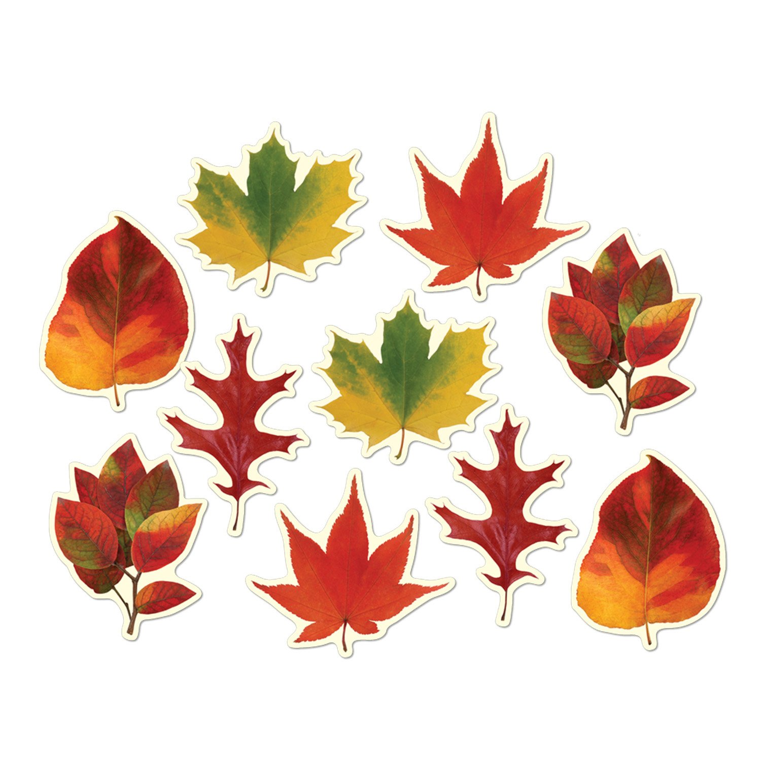 BeistleMini Leaf Cutouts, 4”-4.75”, 10 Piece Pack