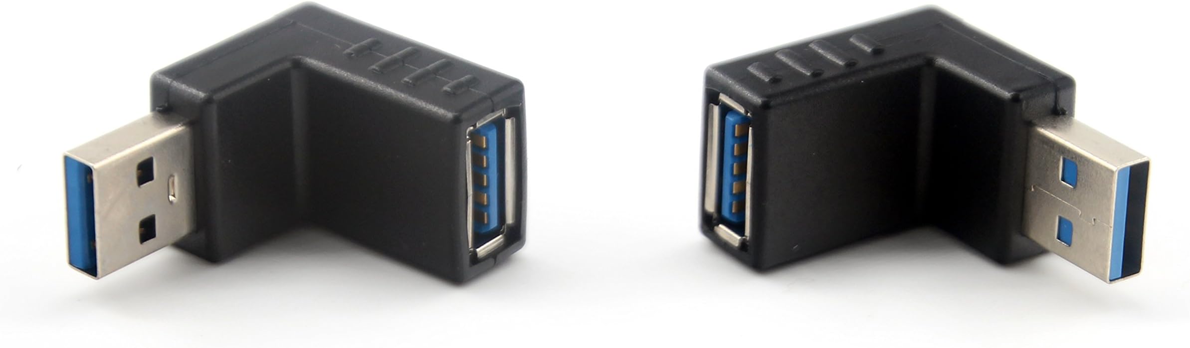 USB 3.0 up Down Male to Female Extension Adapter Combo Upward and Downward 90 Degree Right Angle USB 3.0 Super-Speed Connector Adapte Coupler