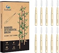 Vista 16 de Cepillos interdentales de bambú, limpiador entre dientes, cepillo de limpieza profunda, 40 unidades, tamaño 0, pequeños huecos