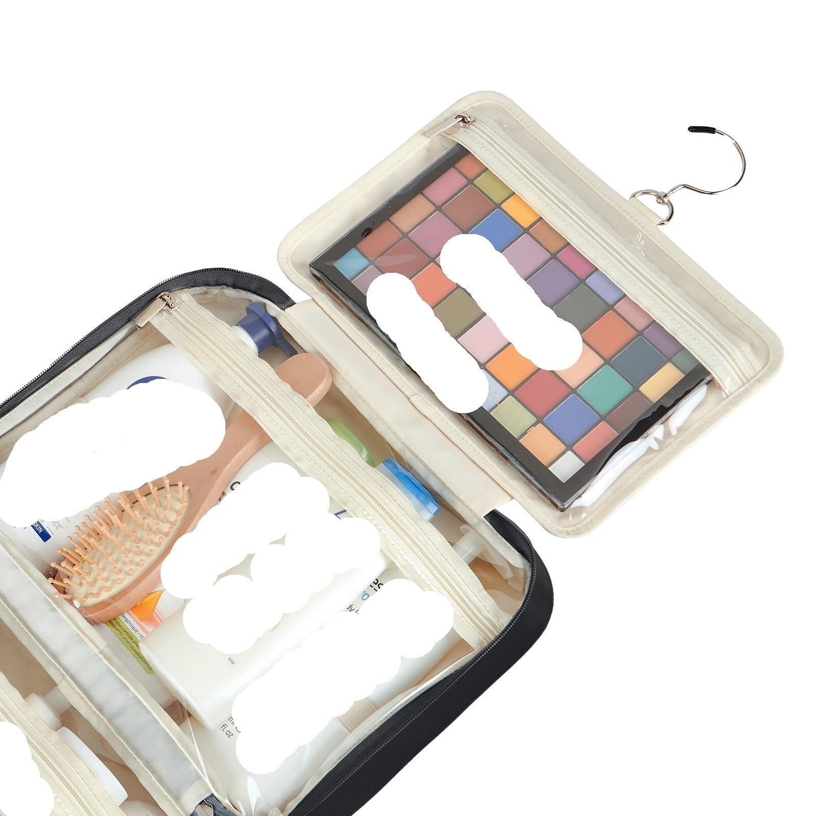 Trousse Maquillage Trousse De Toilette Trousse De Toilette Sac De Voyage avec Crochet Sac Cosmétique Sac De Rangement Cosmétique Femme Pochette Maquillage Femme