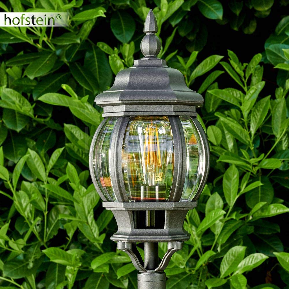 Lampada Da Esterno Lentua, Lampada A Base In Stile Antico, In Fusione