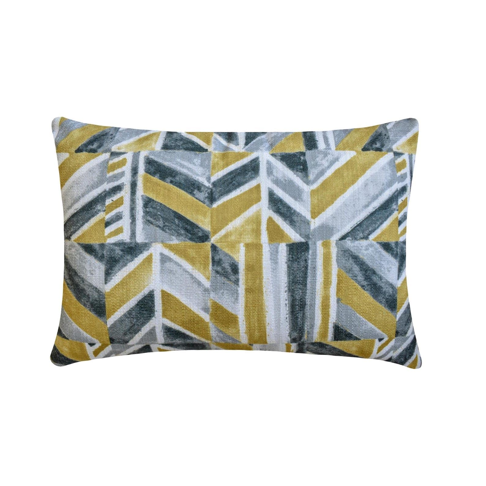 The HomeCentric Decorative Lumbar Cushion Covers Chartreuse Green 30x65 cm (12"x26") Cotton Canvas Painted, Texture Pillow Cover For Sofa, Couch, Bed, Patio And outdoor, Abstract Modern - Assemblage — image 1