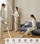 Corded Handheld Vacuum Cleaner,Ultra-Lightweight Mini Portable Vacuums for Home, 6 in 1 Stick Vac Cleaners for Car,Pet Hair(White Corded)