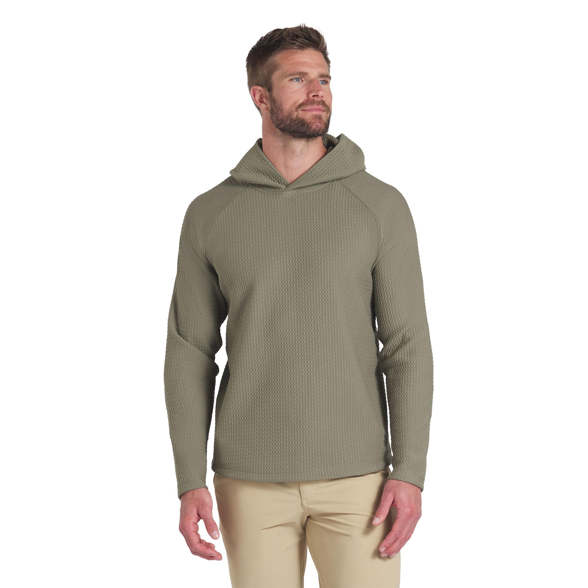 PUMA Mens Boulder Logo Hoodie Casual Outerwear Casual - White, Dark Sage, L
