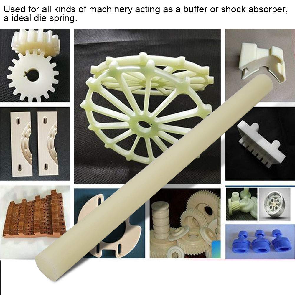 Nylon Rod, Plastic Round Nylon Rod White Bar Plastic Rod Nylon Drift Punch Rod Punch Down Tool 20/35mm Diameter 500mm Length for Machinery Acting(35 * 500mm)