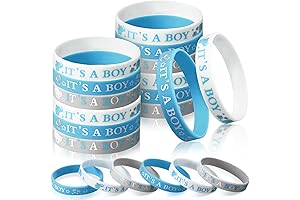 Zomiboo Baby Shower Favor Bracelets: 36 Elephant-Themed Wristbands for Gender Reveal or Baby Shower
