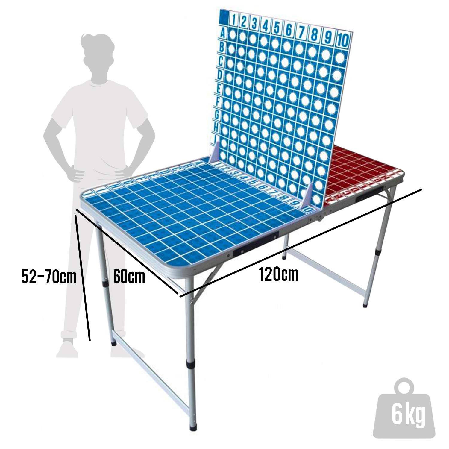 Beer Pong Table Officielle BattleShots Bataille Navale Etanche Résiste aux Rayures Jeu de Soirée Apéro Jeu à Boire Beerpong®