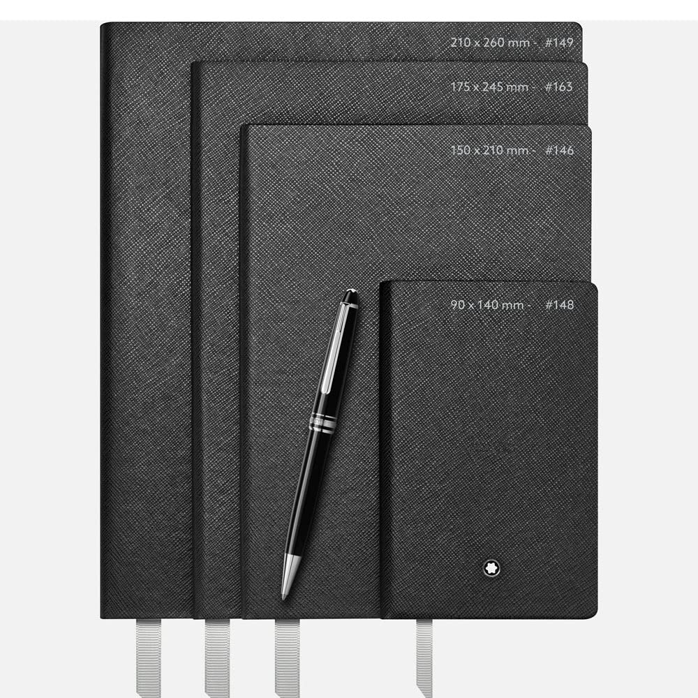 Montblanc 116930 - Taccuino #149 cancelleria di lusso Montblanc – Blocco per appunti e schizzi, fogli bianchi, 210 x 260 mm, 272 pagine, copertina blu indaco