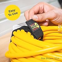 Vista 6 de Correas superelásticas Wrap-It Storage – 9 pulgadas (paquete de 10) – Correas elásticas para la gestión de cables de extensión, almacenamiento