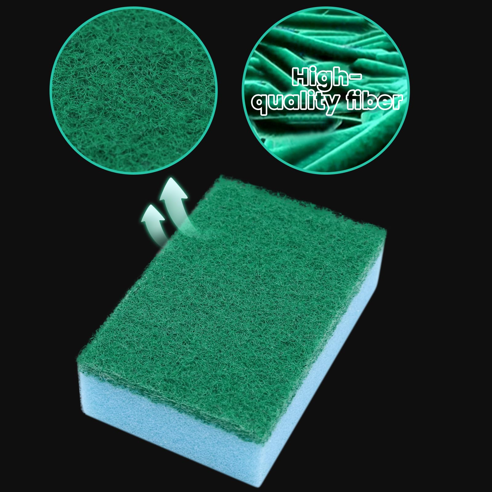 Paquete de 660 esponjas azules envueltas individualmente, esponja envuelta individualmente para cocina, fregar, lavar platos, lavar platos, limpieza de lavavajillas, fregadero, funda a