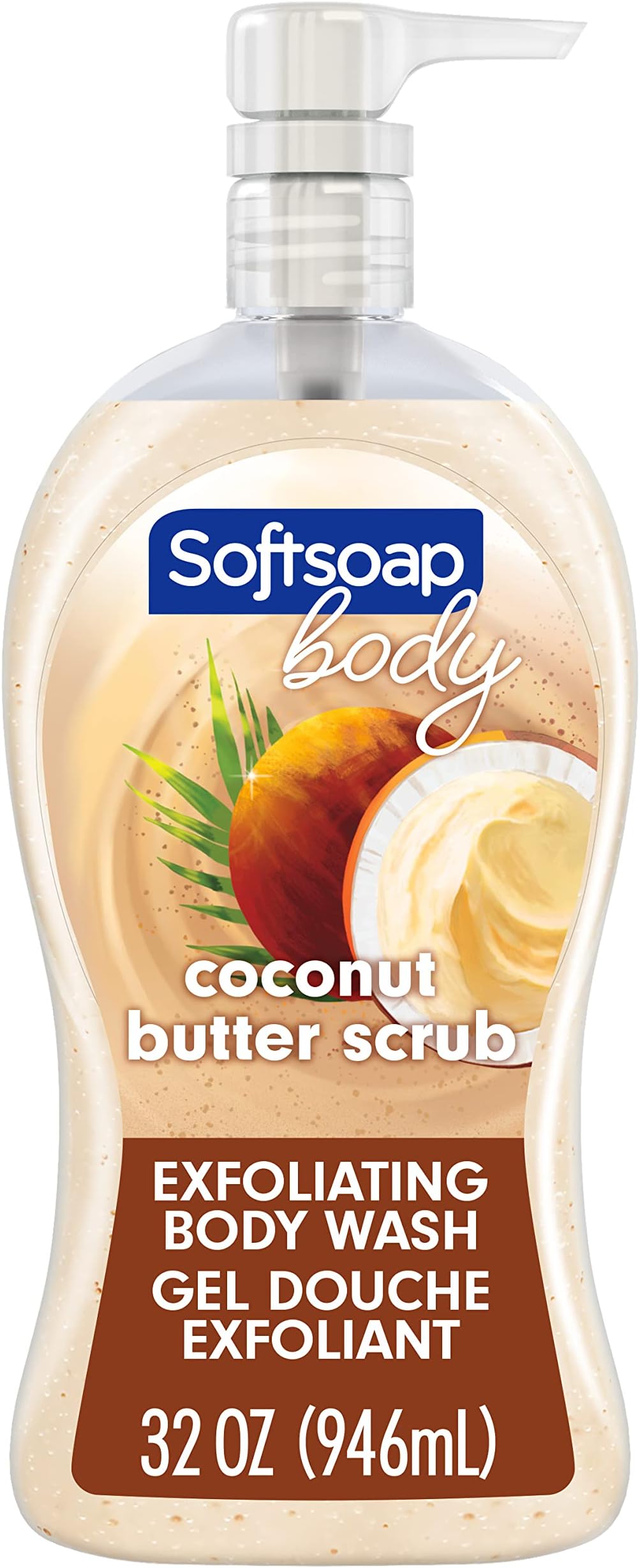 Body Wash with Coconut Scrub Pump, 32 Ounce