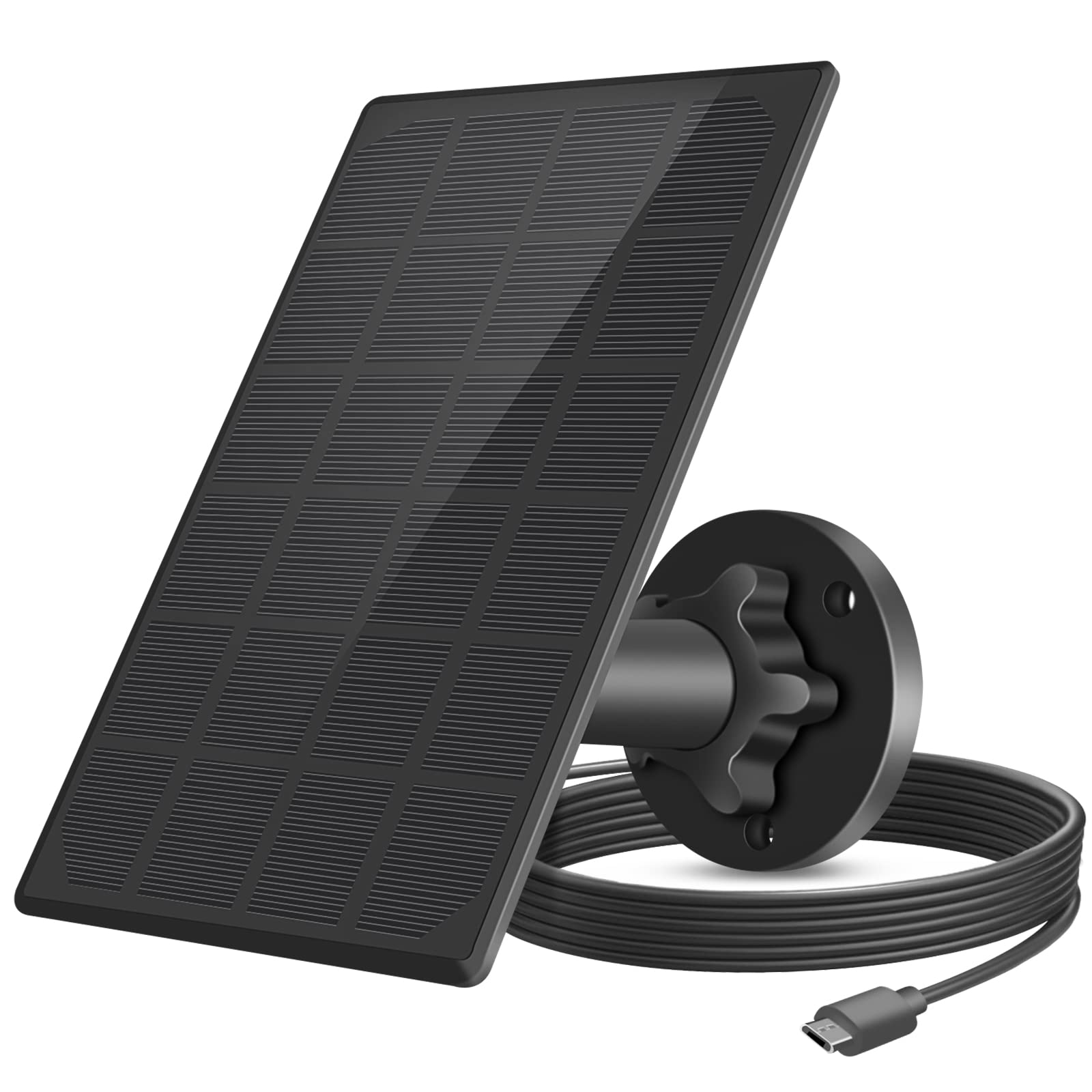 Panel solar de 5V 3.4W para cámara de seguridad inalámbrica Hiseeu C40 con cable Micro USB