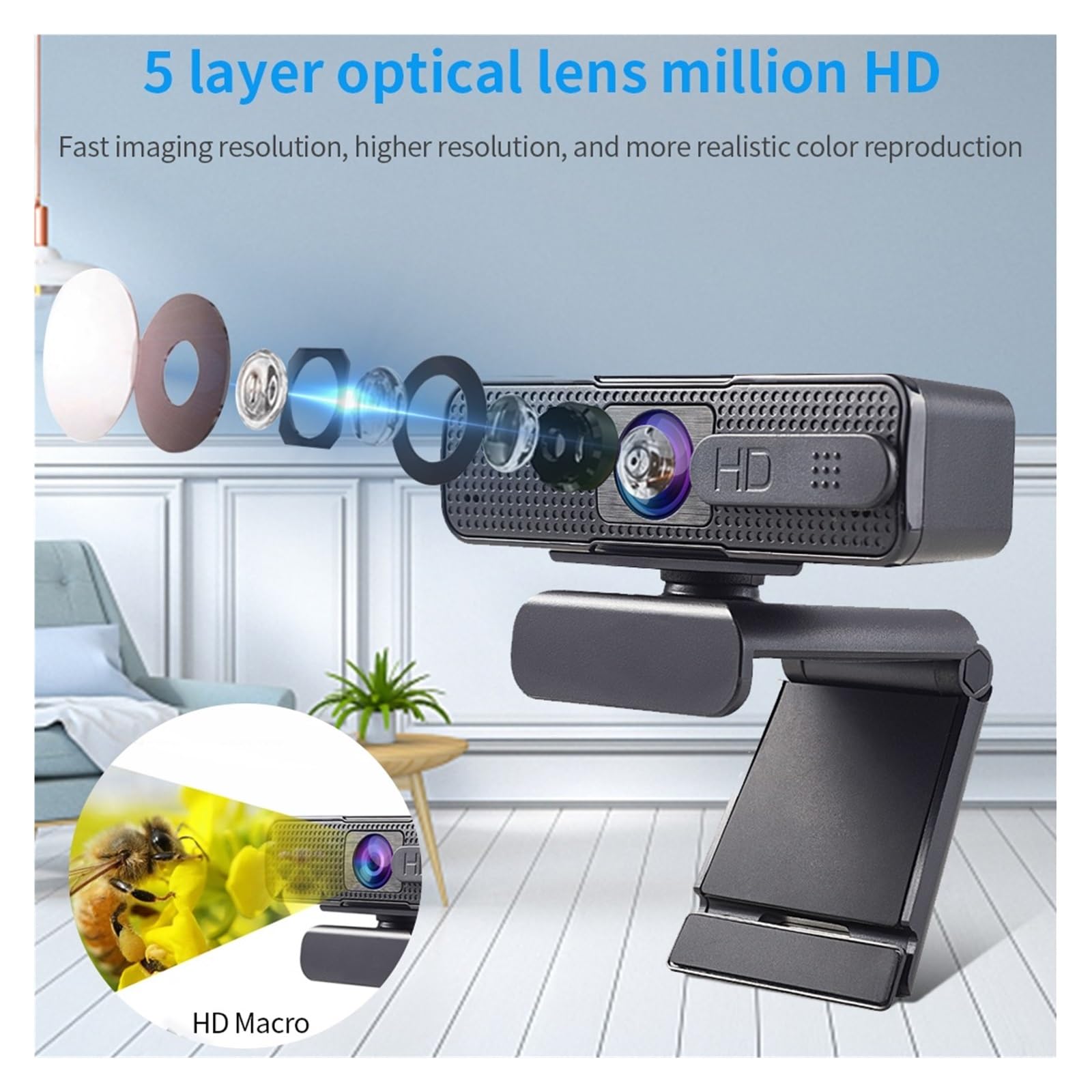 Kamera internetowa HD USB Kamera internetowa z autofokusem 1080p z mikrofonem Kamera AF z autofokusem do nauczania online na żywo w komputerze Praca biurowa