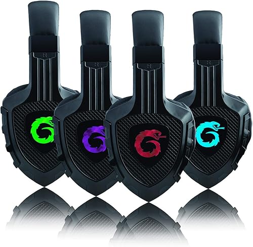 Miniatura 2 de Auriculares estéreo para PC para juegos de World of Warcraft Fortnite Diablo League of Legends, auriculares para laptop Mac con micrófono luces LED