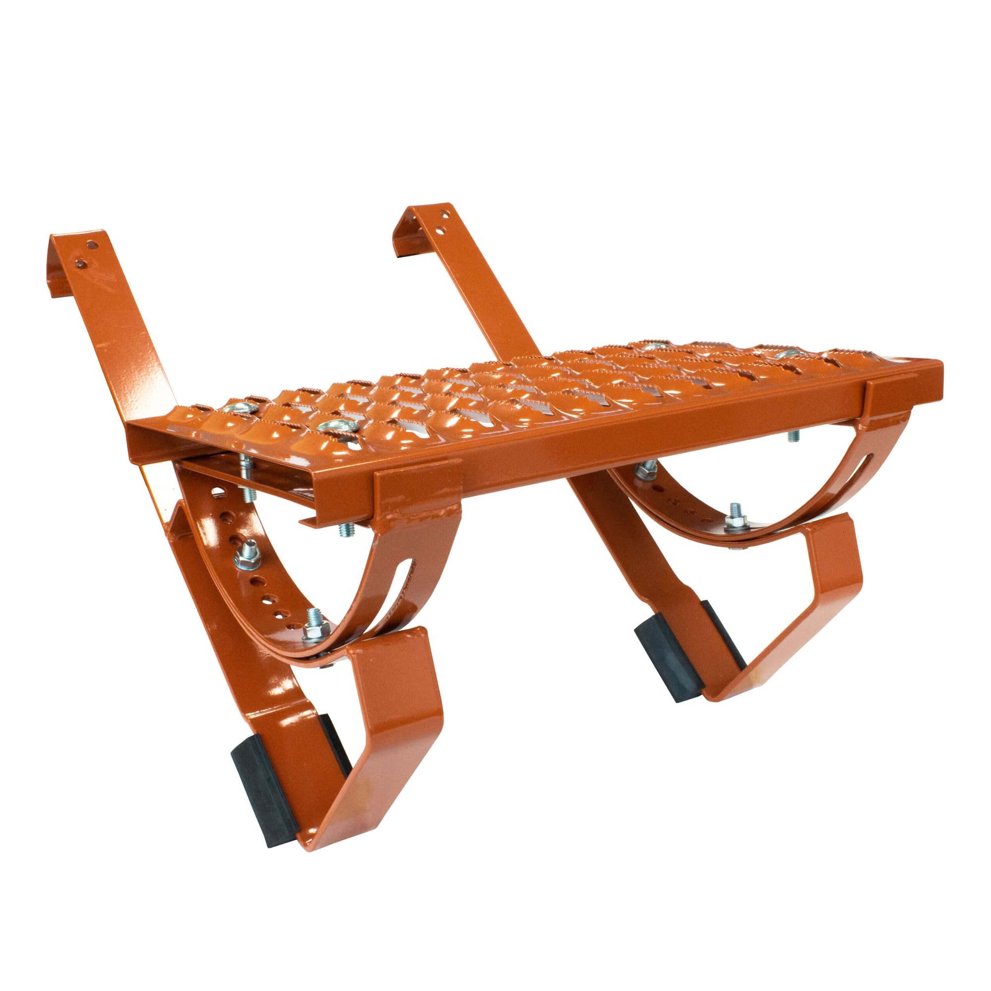 Laufrost Set für flache Dachziegel 60cm, Dachtritte für Schornsteinfeger Ziegelrot, inkl. Montagematerial für sichere Dachbegehung