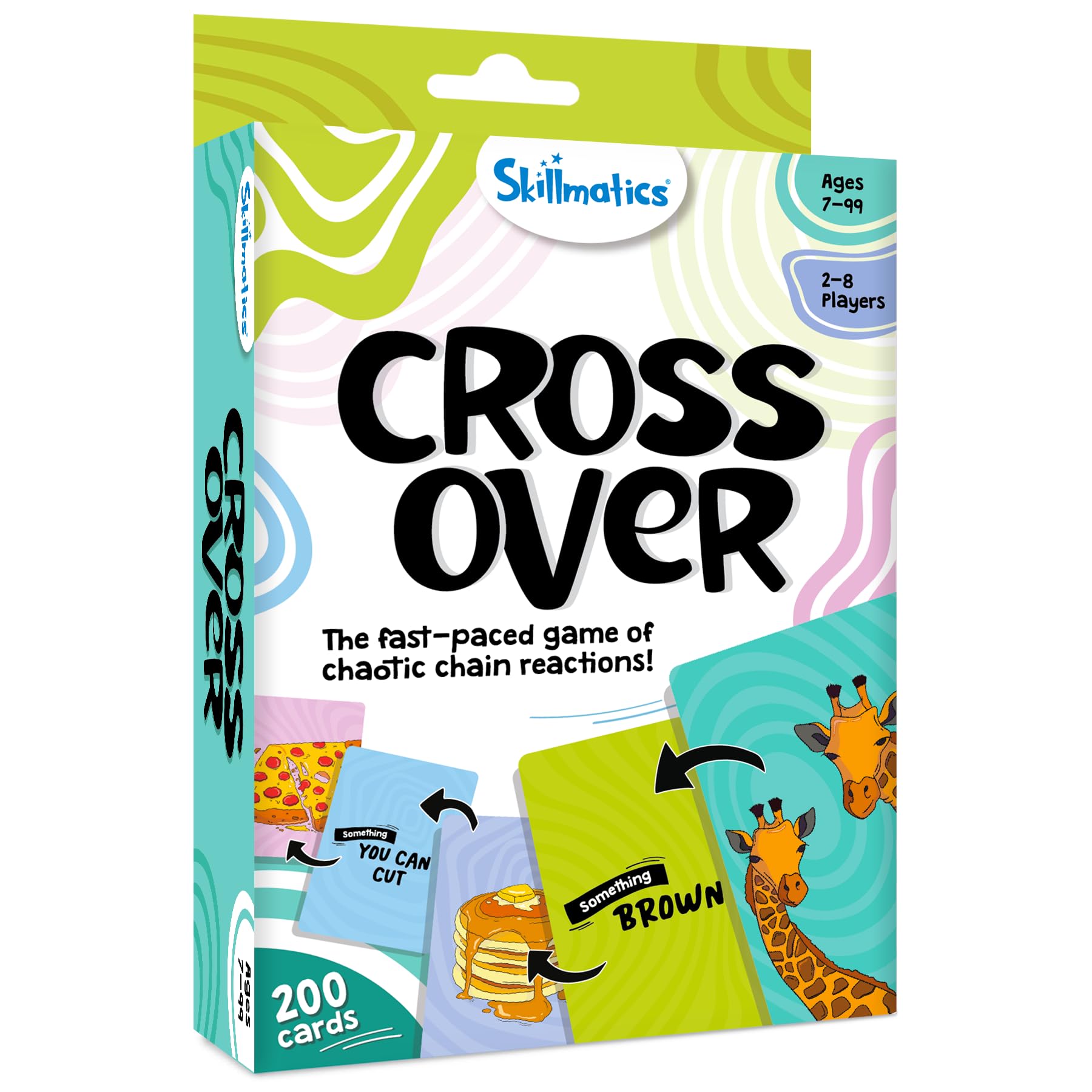 Skillmatics Card Game – Crossover, Fast-Paced Connection Cards for Kids, Teens & Adults, Quick Thinking, Fun Family Game Night & Party Favourite, Gift for Ages 7, 8, 9 & Up, 2-8 Players