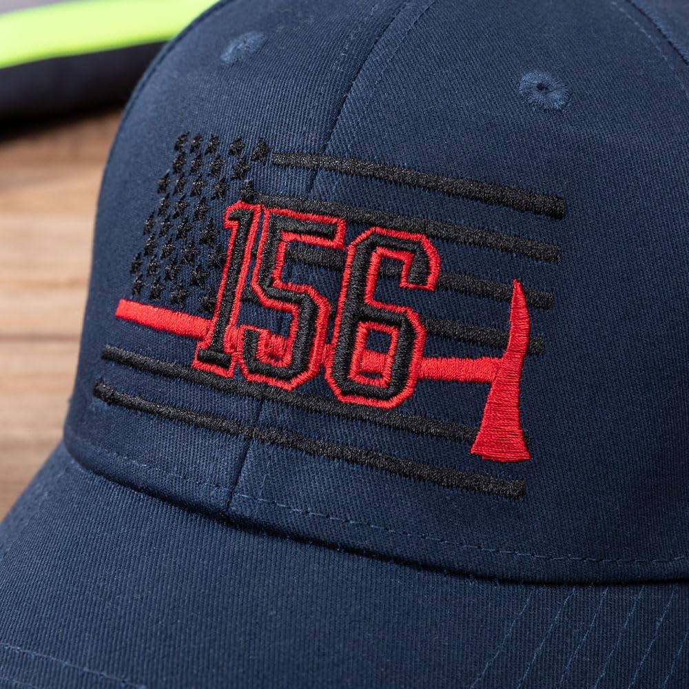 Custom Number Name Black Firefighter Hat Adult Firefighter Gifts for Men Fire Fighter Hat Adult Fireman Hat Adult Personalized Fire Department Hat Firefighting Hat Firefighter Axe USA Flag Hat - Image 5